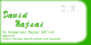 david majsai business card